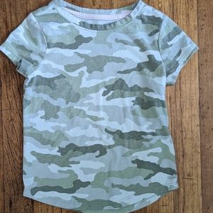 Girls Cat and Jack camo tee